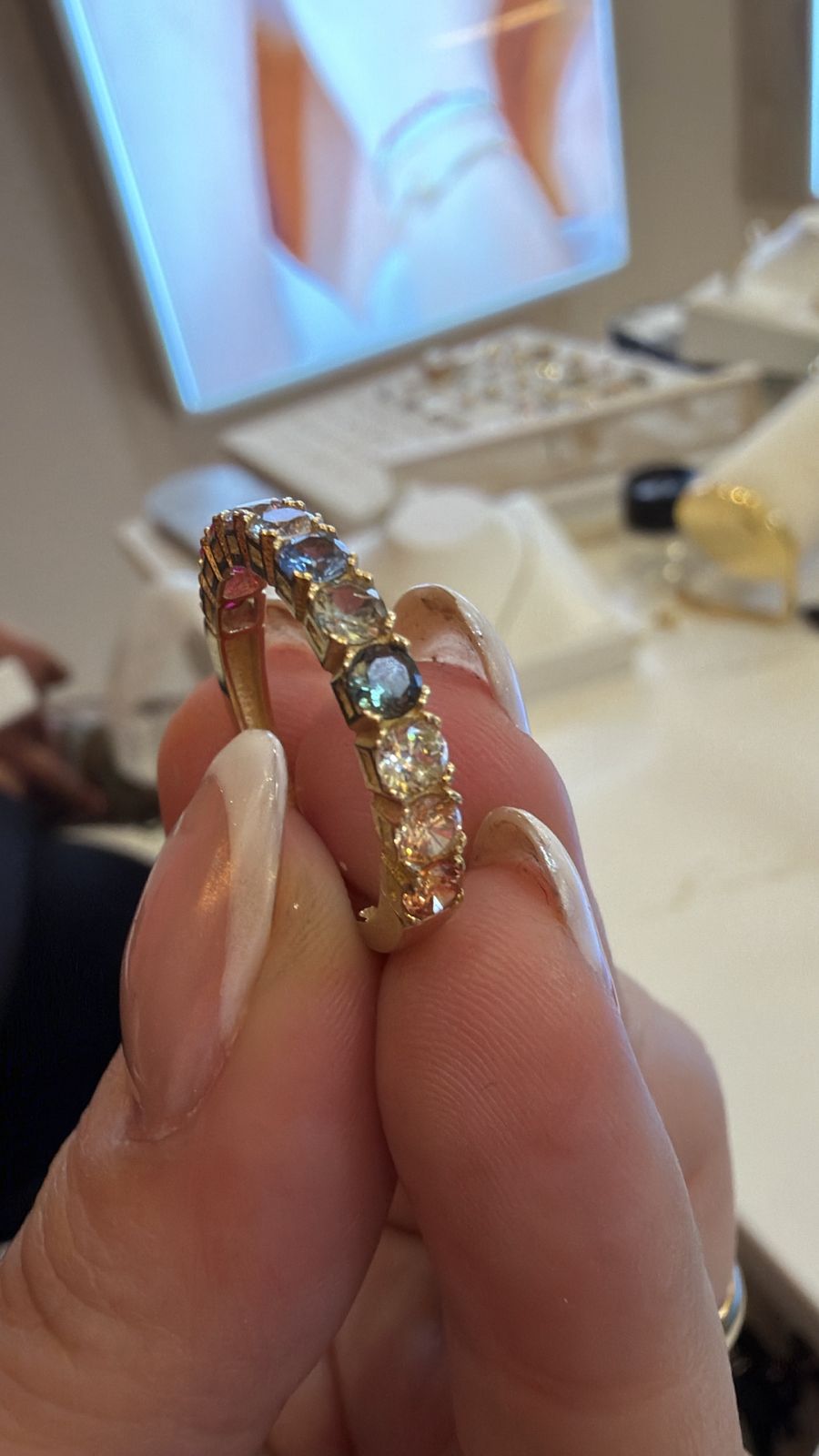 DUMMY - ANILLO ETERNITY 10K 1.5GR